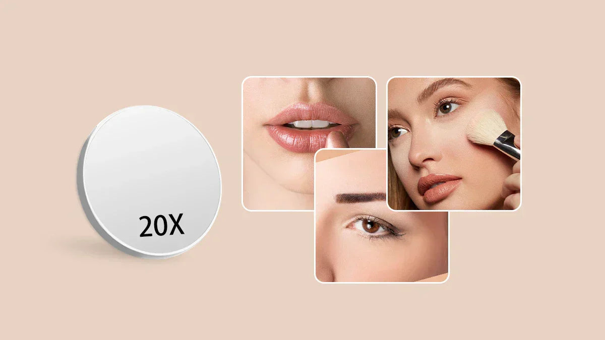 How to Use 1X, 5X, 10X , 20X Magnifying Makeup Mirrors Correctly？